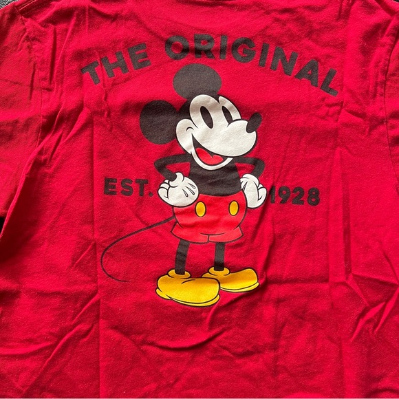 Vans x Disney Kids Red The Original Mickey Mouse Graphic T Shirt Size 4/Small - Picture 5 of 6